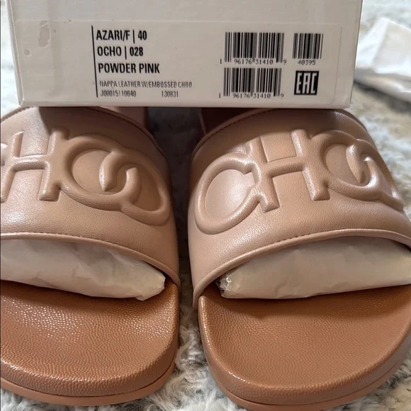Jimmy Choo Powder Pink Leather Slides Sz 40 NWT Box & Dust bag - Picture 7 of 7